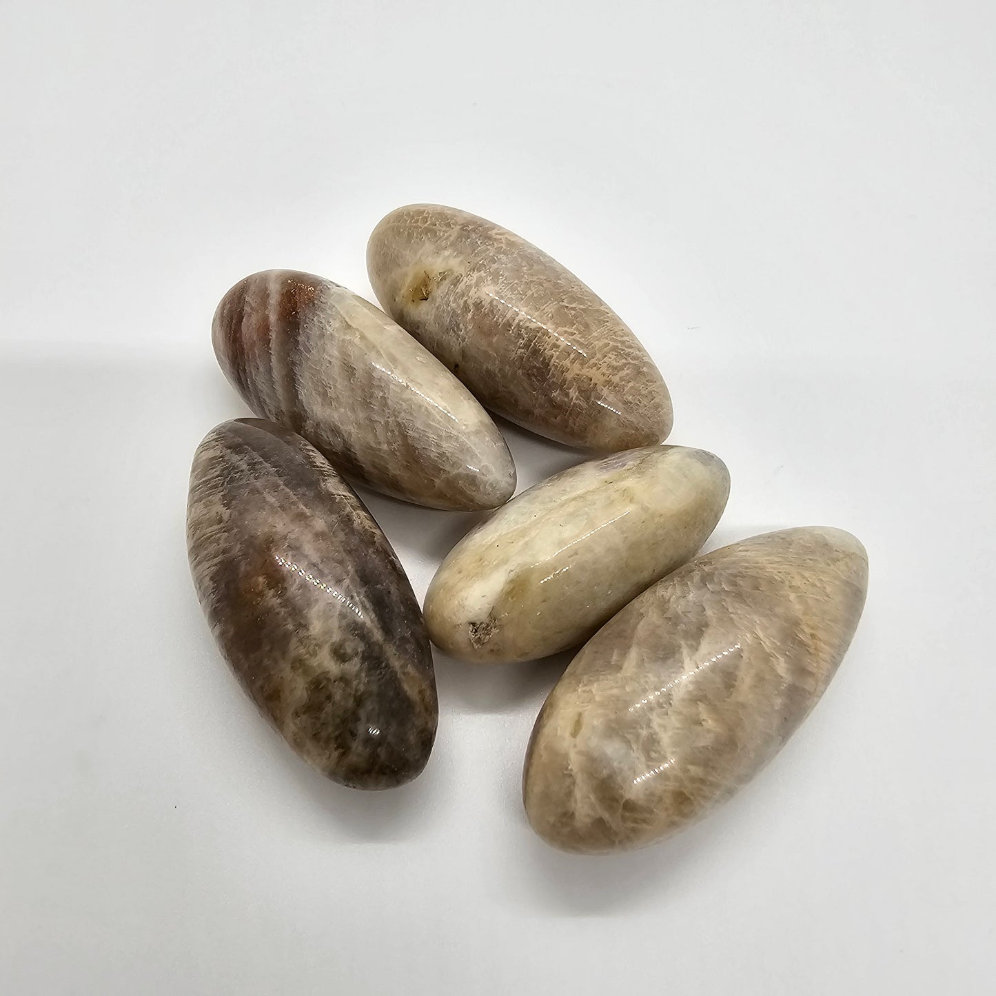 Gray Moonstone Tumbled Stones