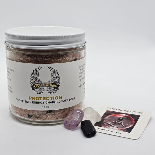 Protection Stone Set / Energy Charged Salt Soak