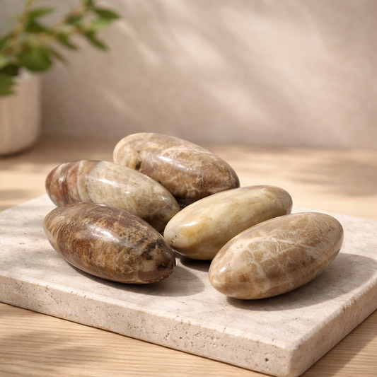Gray Moonstone Tumbled Stones