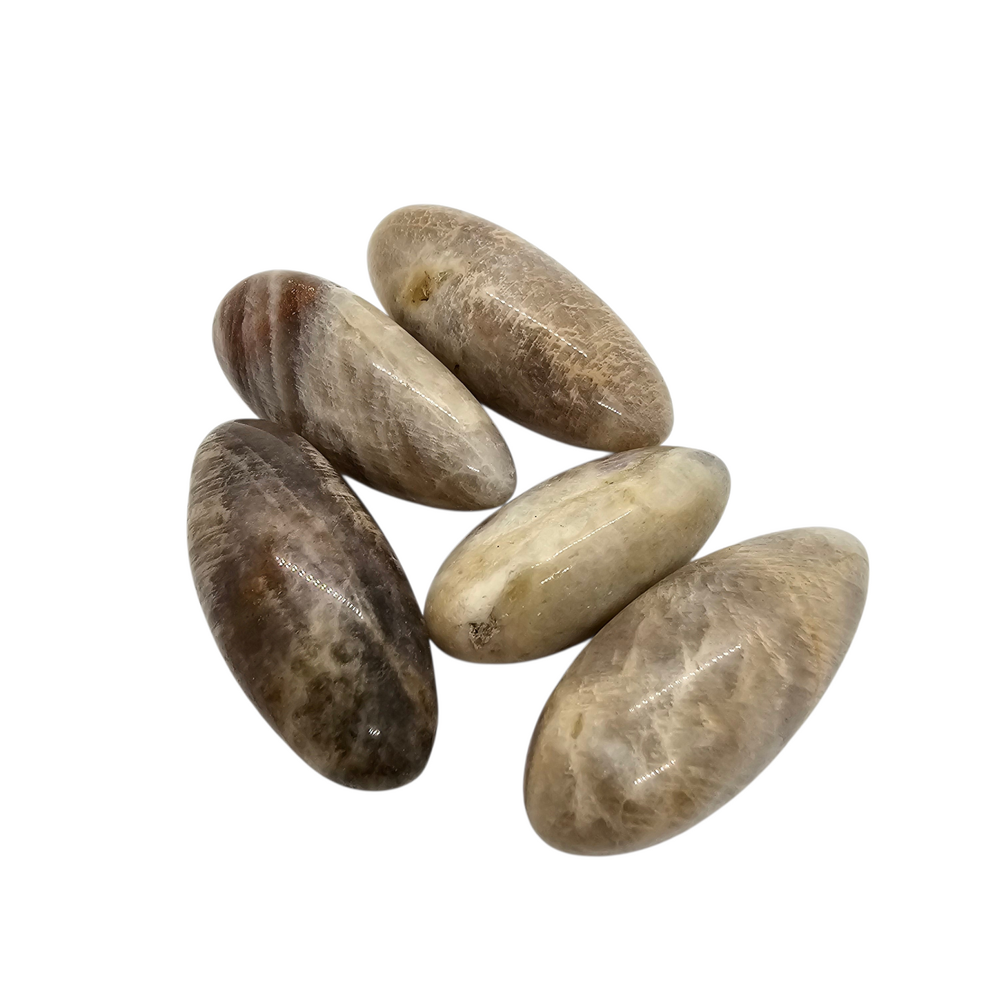 Gray Moonstone Tumbled Stones