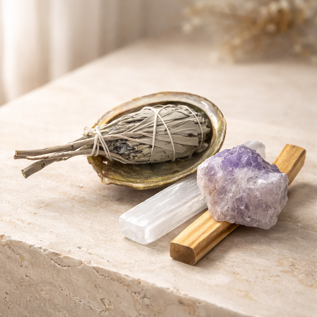 Amethyst Smudge Set